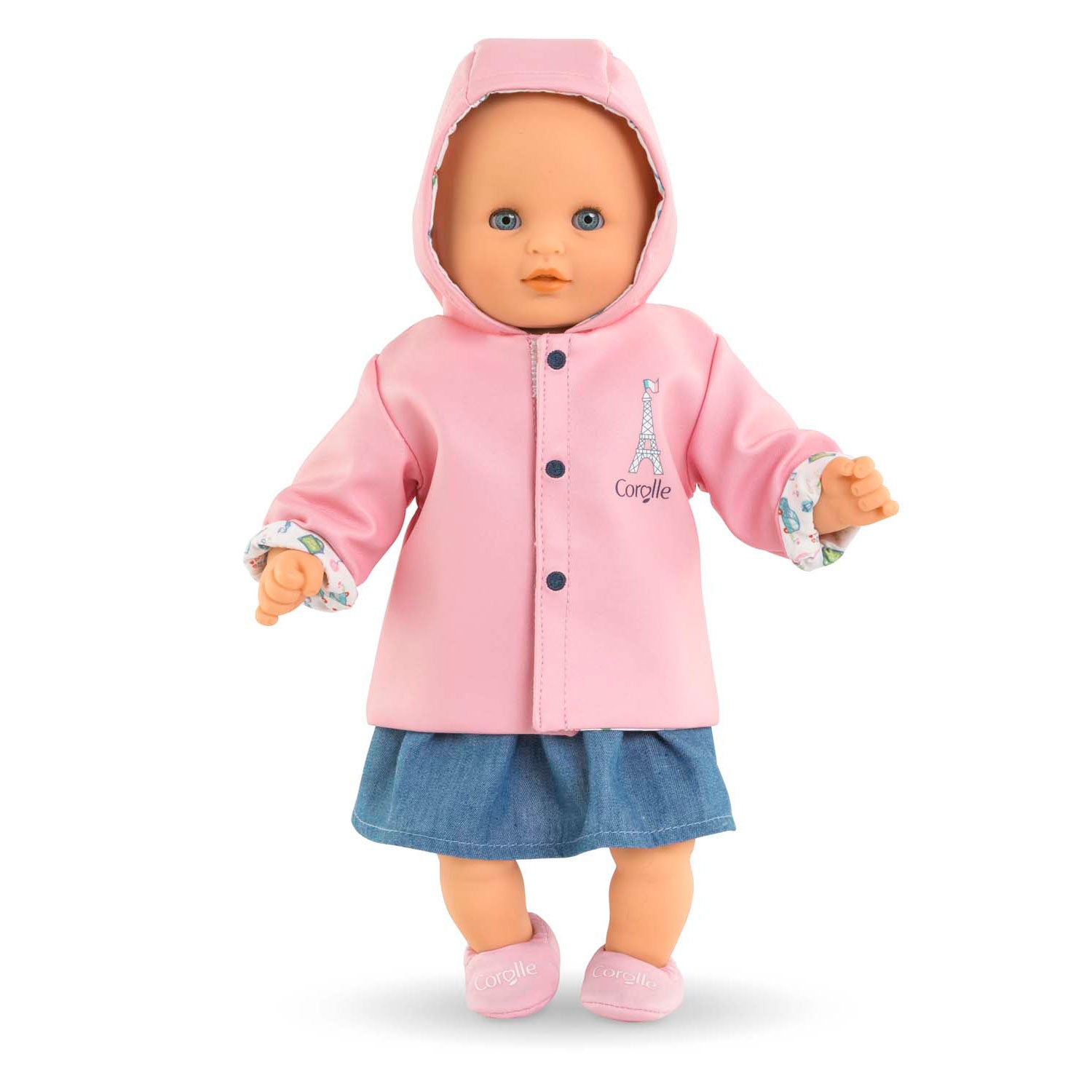 Corolle omkeerbare regenjas voor babypop, 30cm