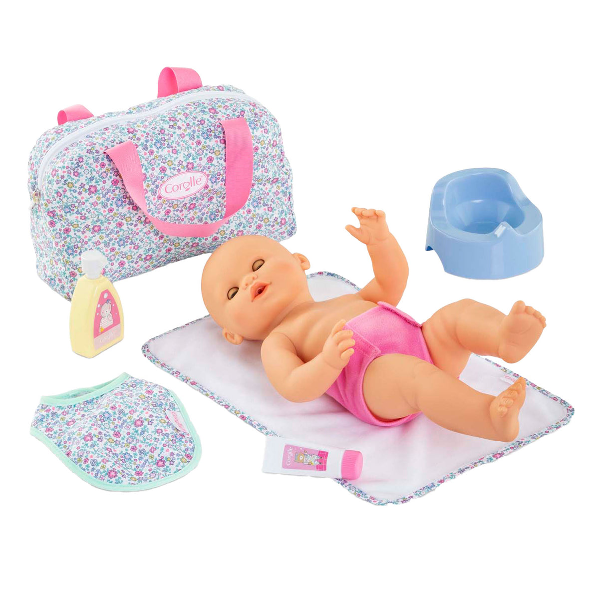 Corolle luieraccessoires bloemen set voor babypop, 36cm