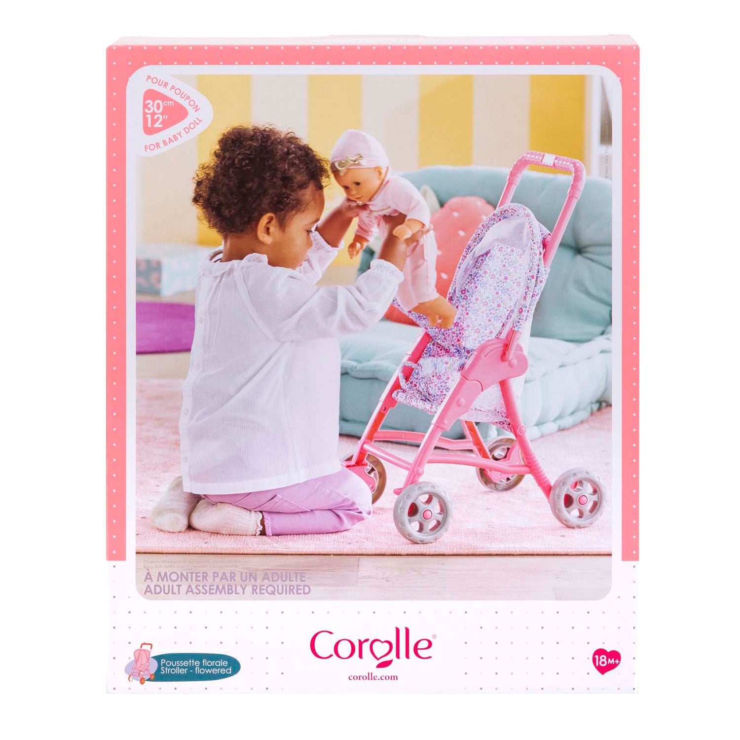Corolle kinderwagen bloemen voor babypop, 30cm