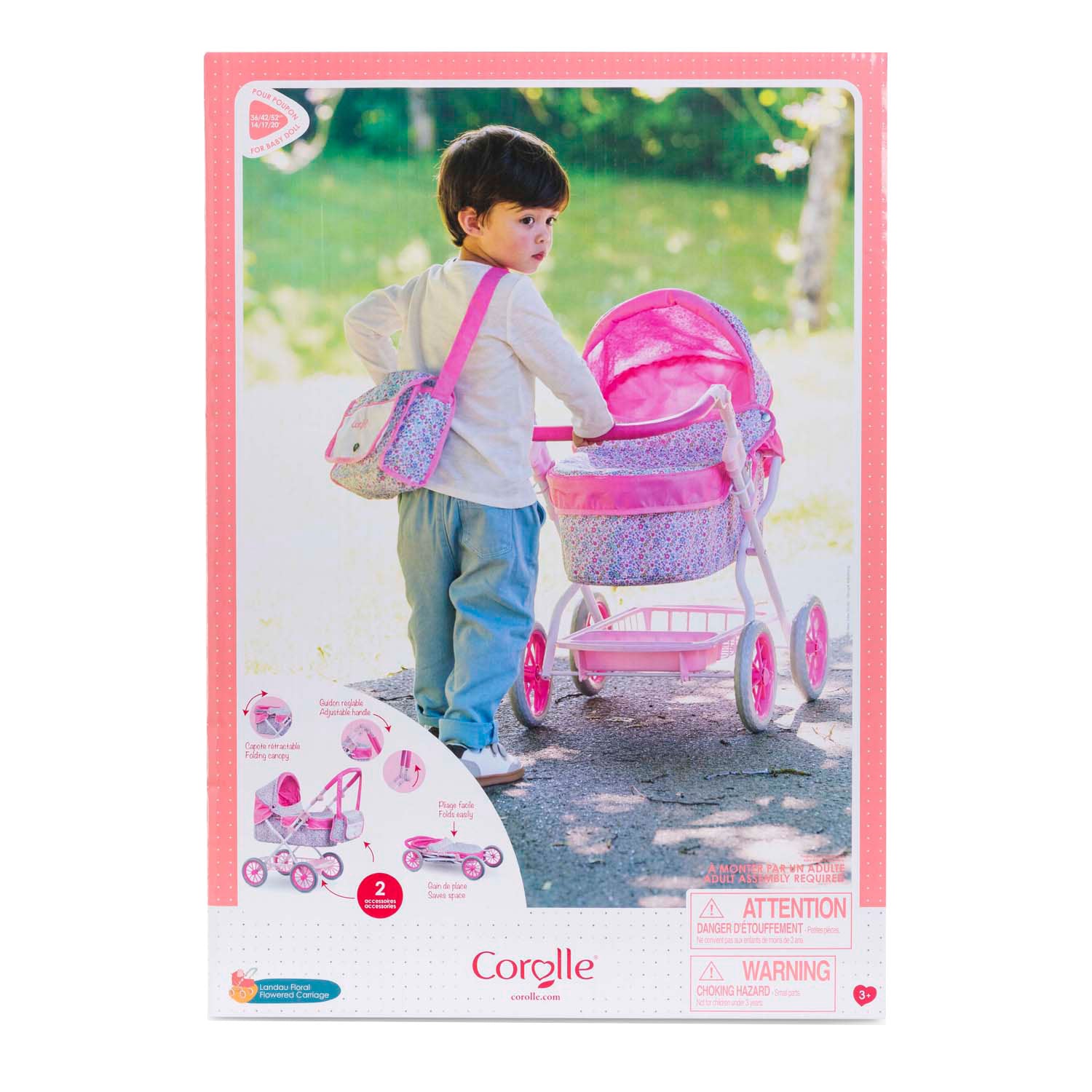 Corolle poppenwagen bloemen voor babypop van 36-42cm