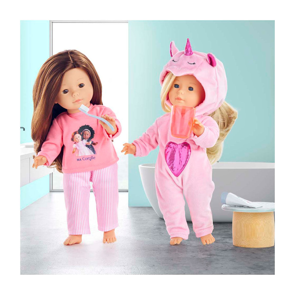 Corolle roze pyjama voor poppen van 36cm, 2dlg.