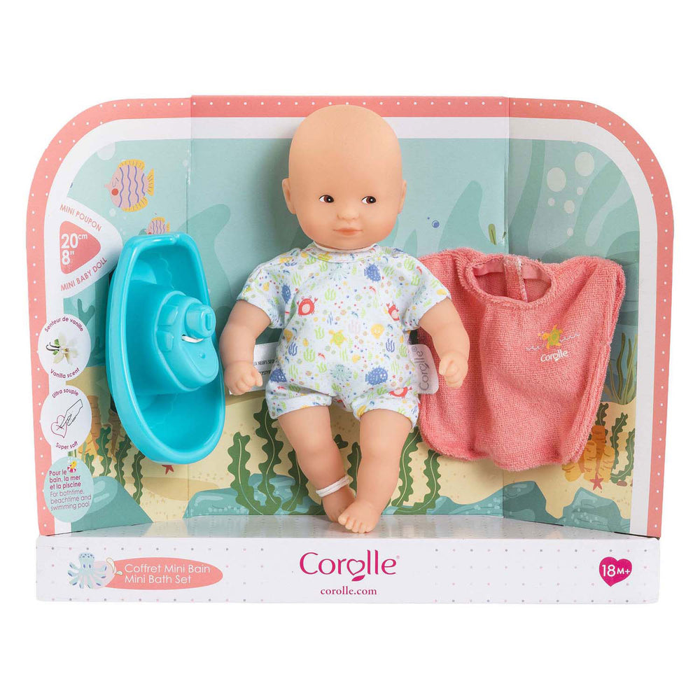 Corolle – mini badset – badpop 20 cm – cape en bootje