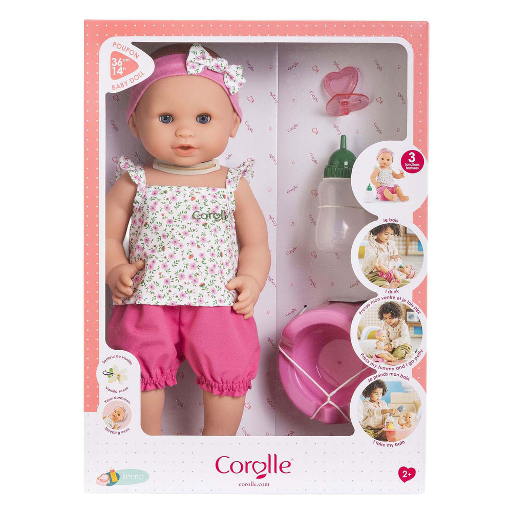 Corolle mon grande poupon drink- en plaspop emma - 36cm