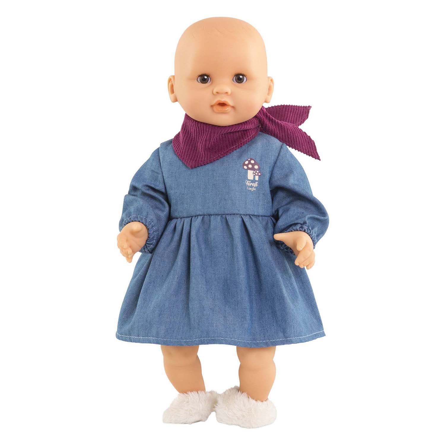 Corolle jeans jurk met sjaal kleine ontdekker - 30cm