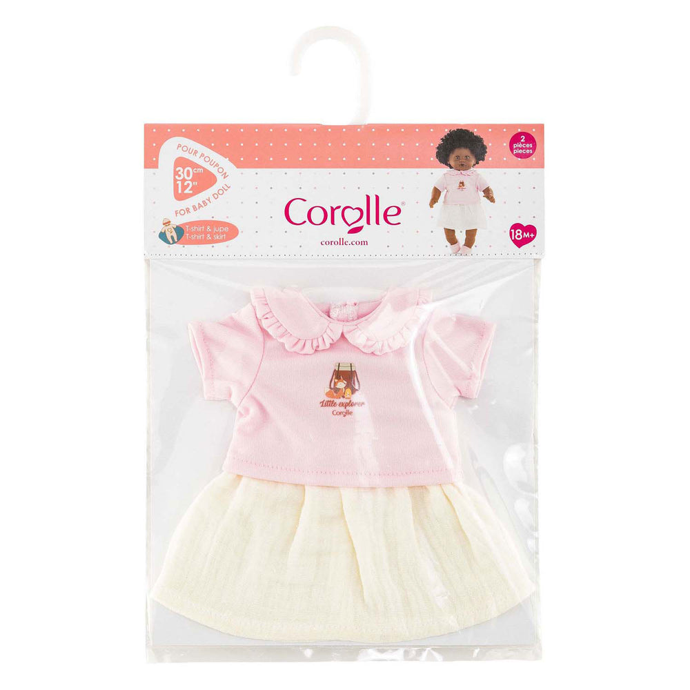 Corolle t-shirt met jurkje kleine ontdekker - 30cm