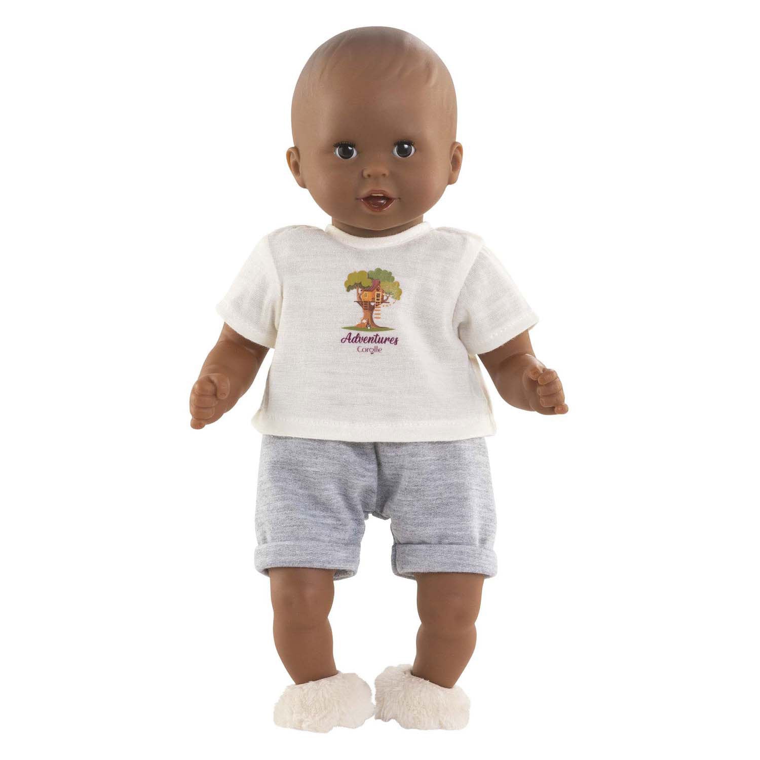Corolle t-shirt met korte broek kleine ontdekker - 30cm