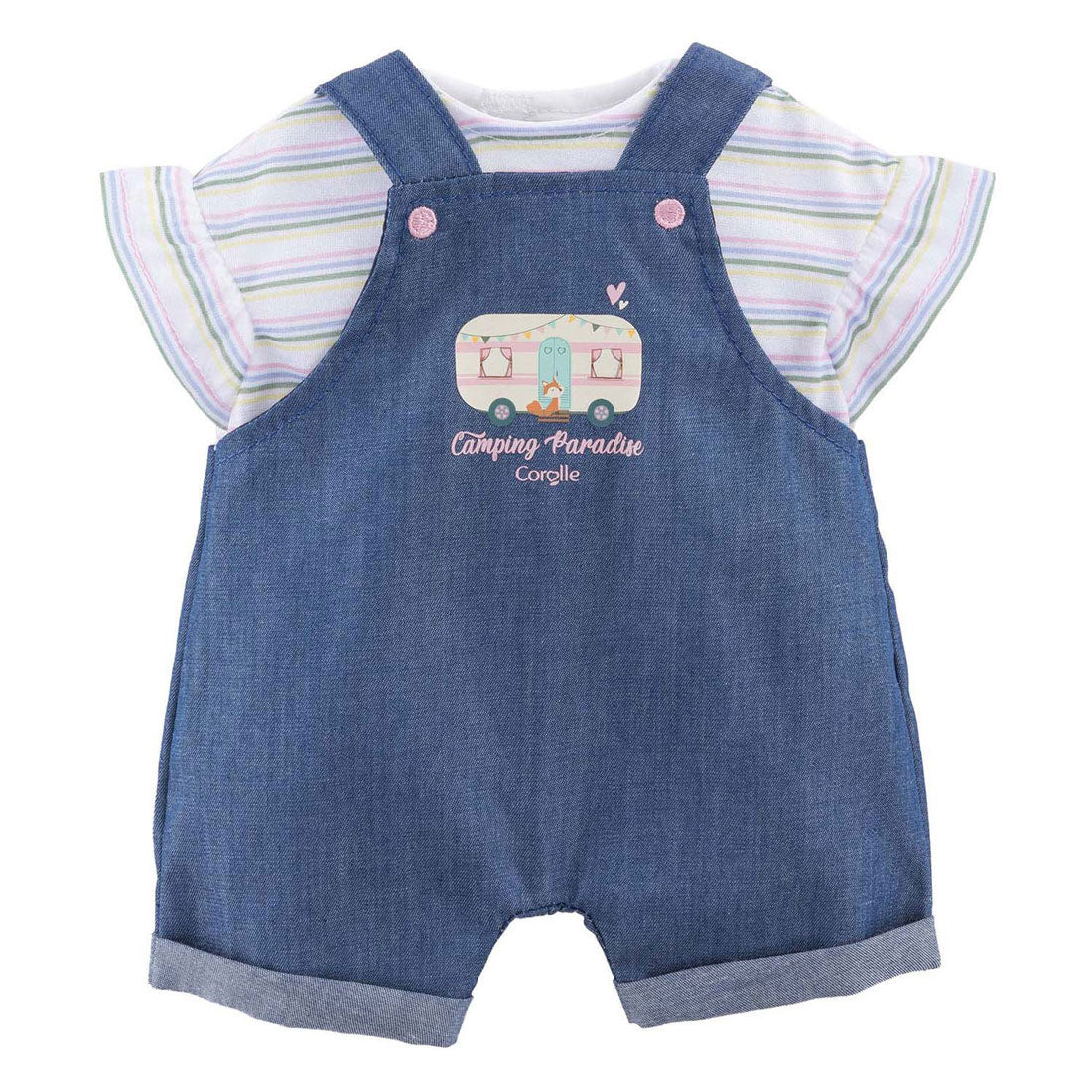 Corolle poppen jeans overall met t-shirt kleine ontdekker - 36cm