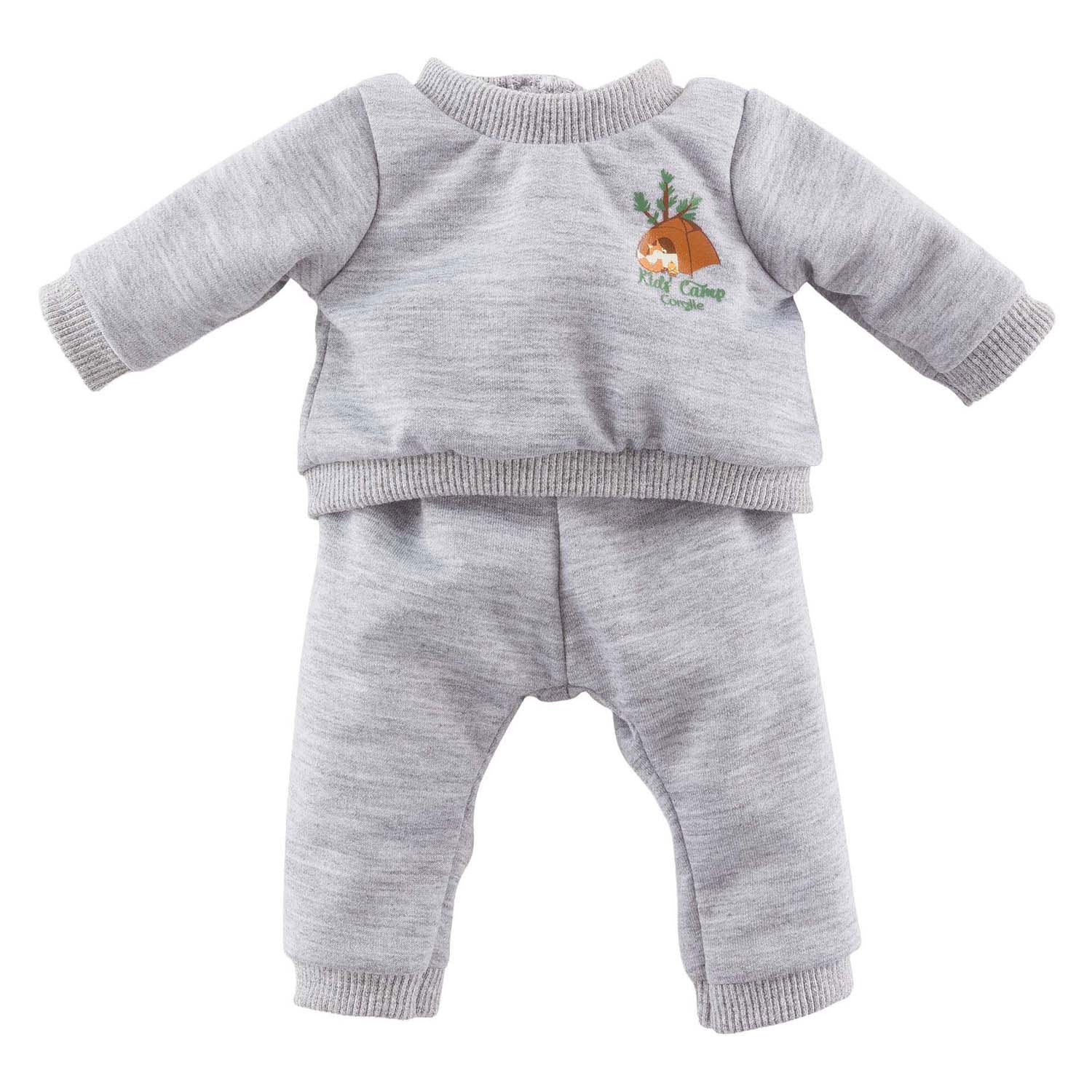 Corolle grijs joggingpak kleine ontdekker - 36cm