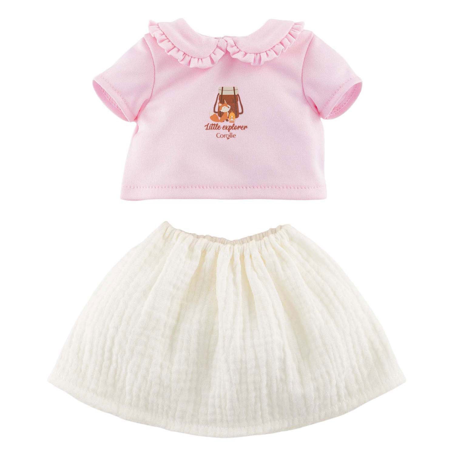 Corolle t-shirt met jurkje kleine ontdekker - 36cm