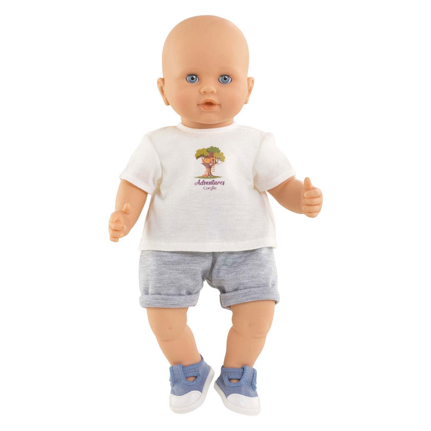 Corolle t-shirt met korte broek kleine ontdekker - 36cm