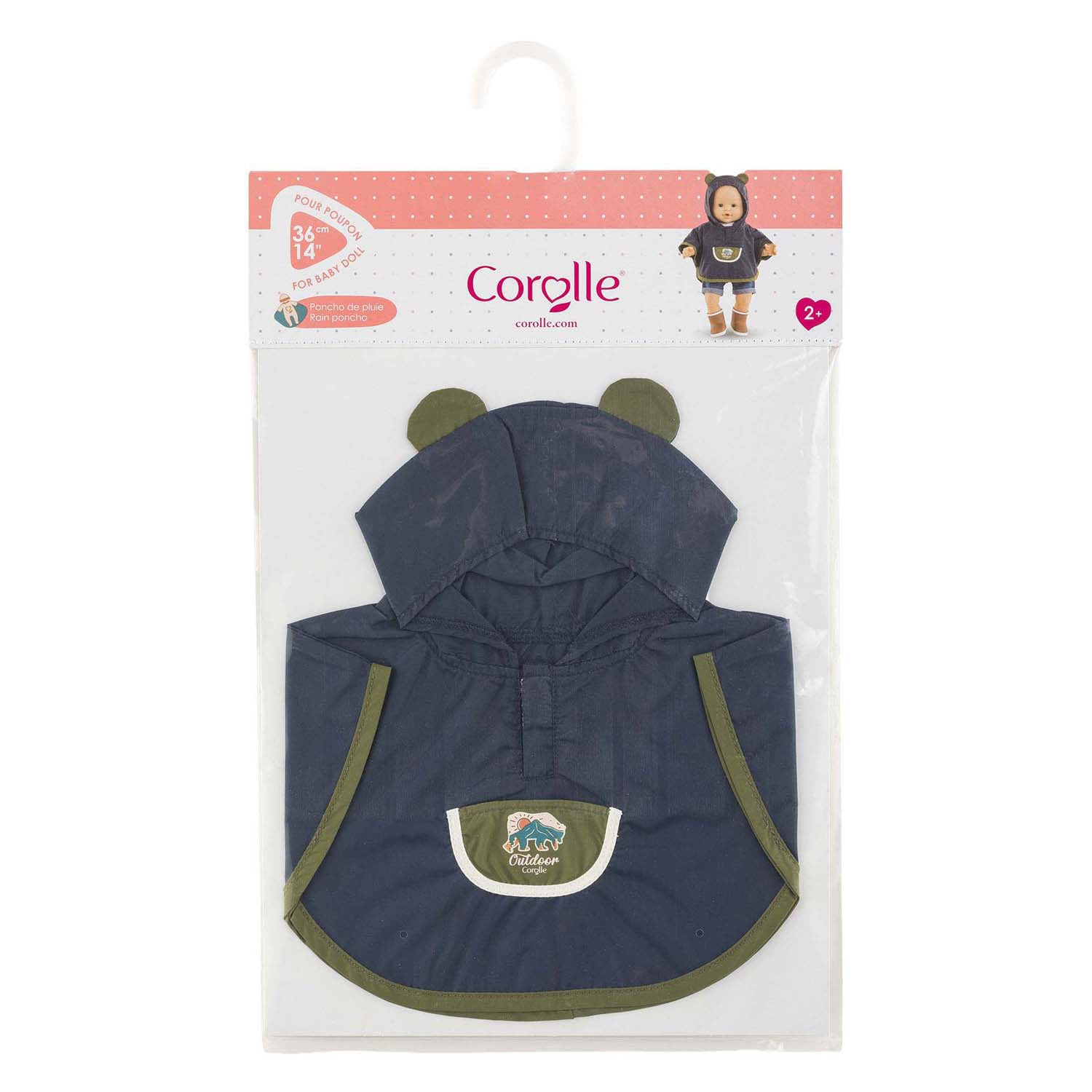 Corolle regenponcho kleine ontdekker - 36cm