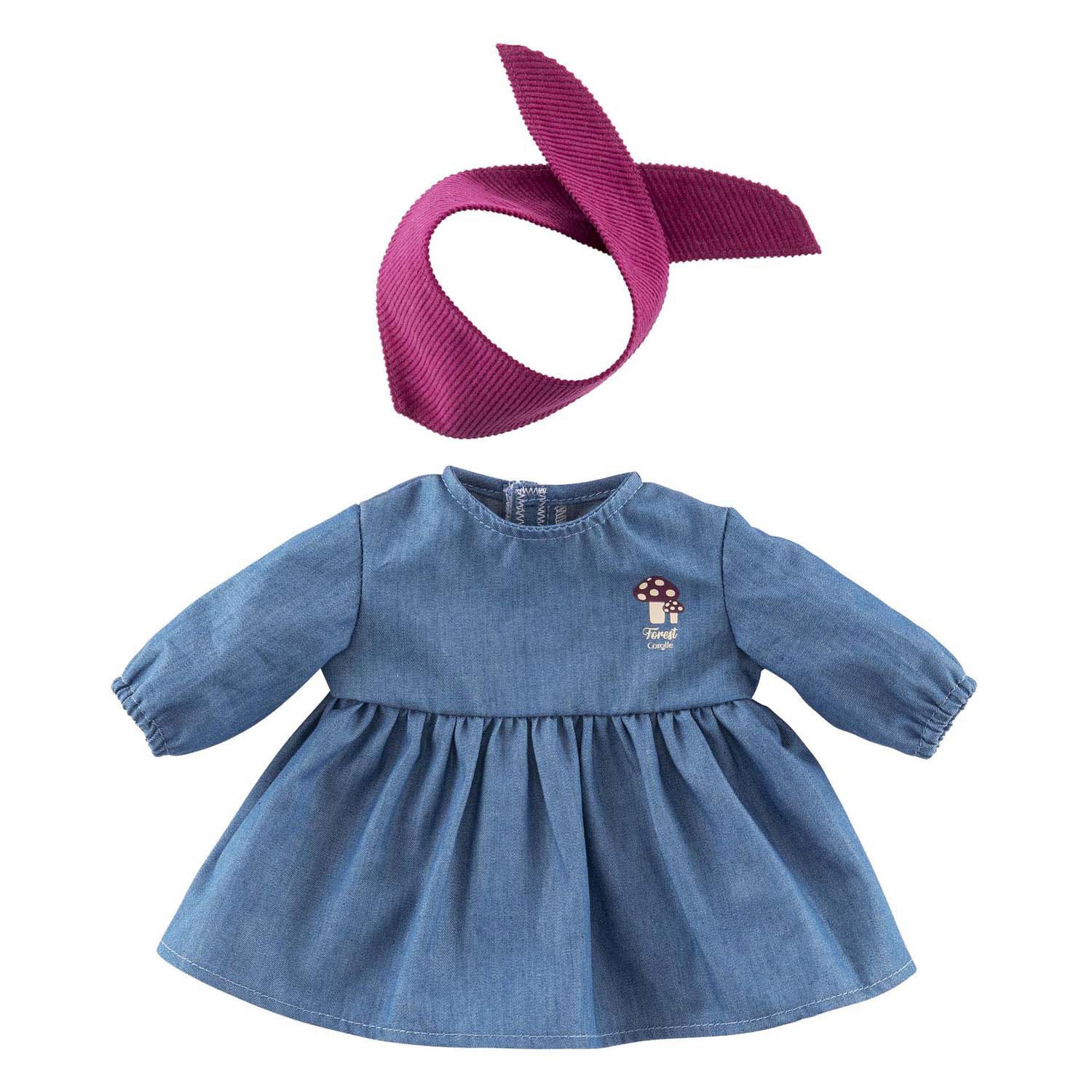 Corolle jeans poppennurk met sjaal kleine ontdekker - 42cm