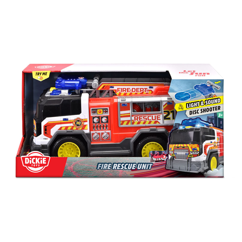 Dickie toys - brandweerwagen - opvouwbare ladder - licht en geluid - vanaf 3 jaar