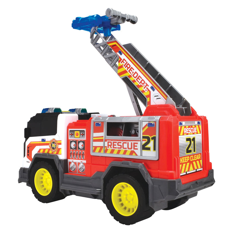 Dickie toys - brandweerwagen - opvouwbare ladder - licht en geluid - vanaf 3 jaar