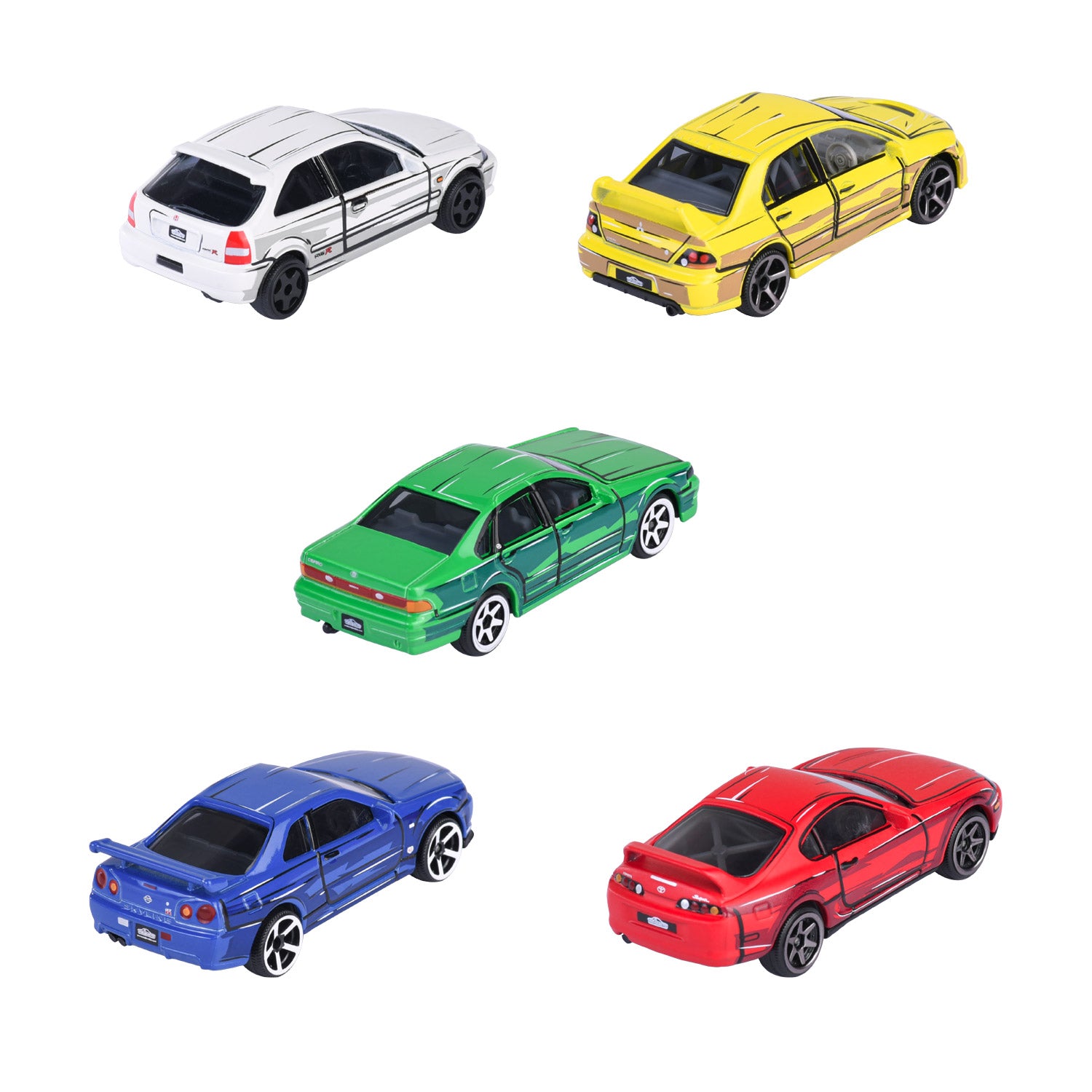 Majorette Japan-serie gegoten auto's geschenkverpakking, 5st.