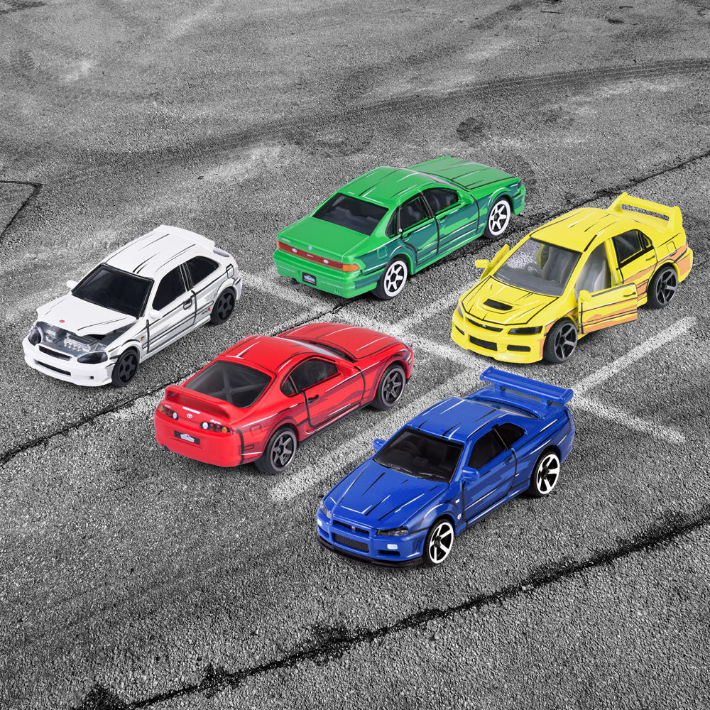 Majorette Japan-serie gegoten auto's geschenkverpakking, 5st.