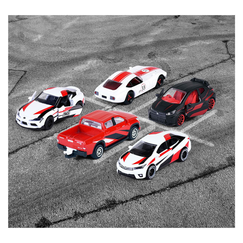 Majorette Toyota Die-Cast Race Auto's geschenkverpakking, 5st.