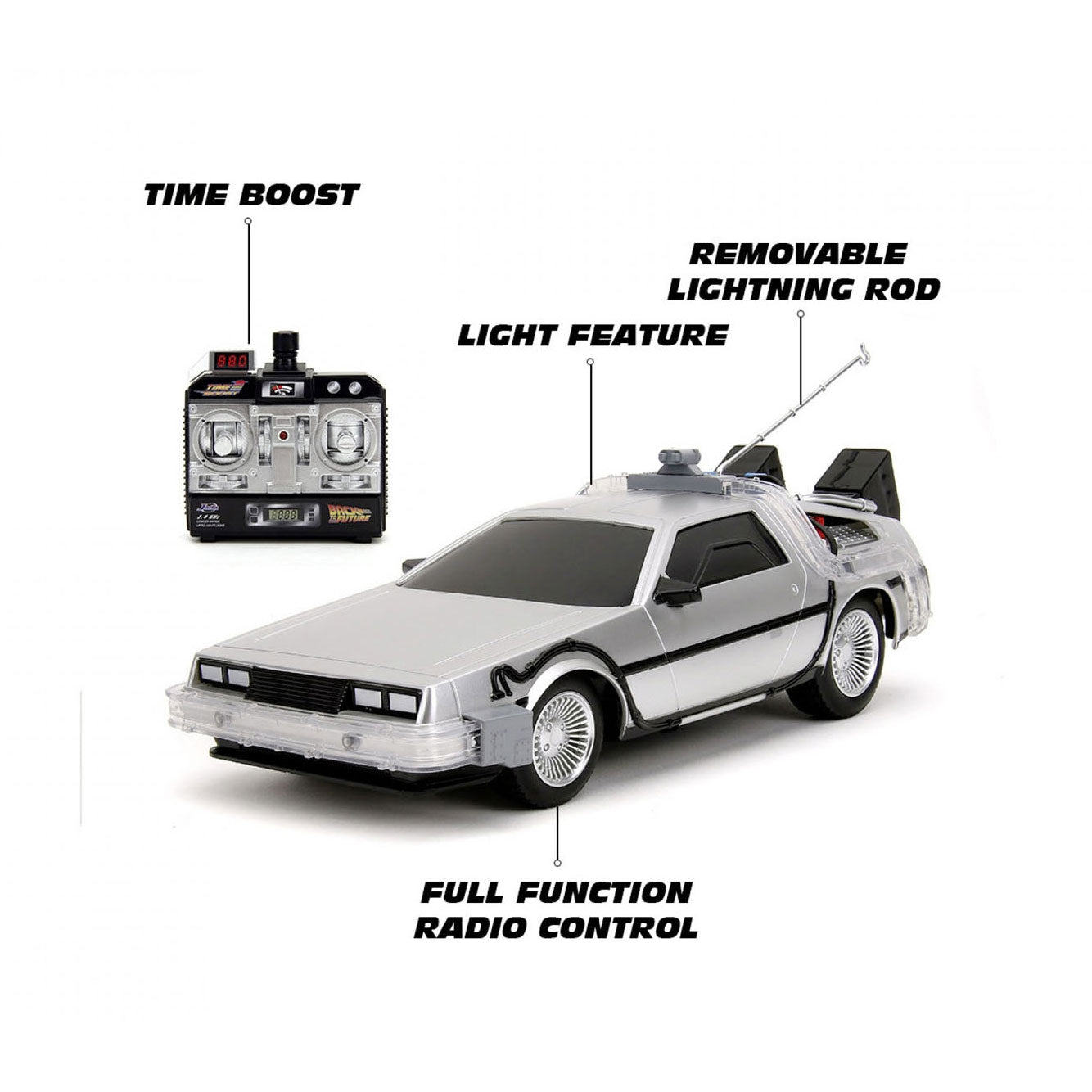 Jada Bestuurbare Auto Back to the Future RC Tijdmachine 1:16