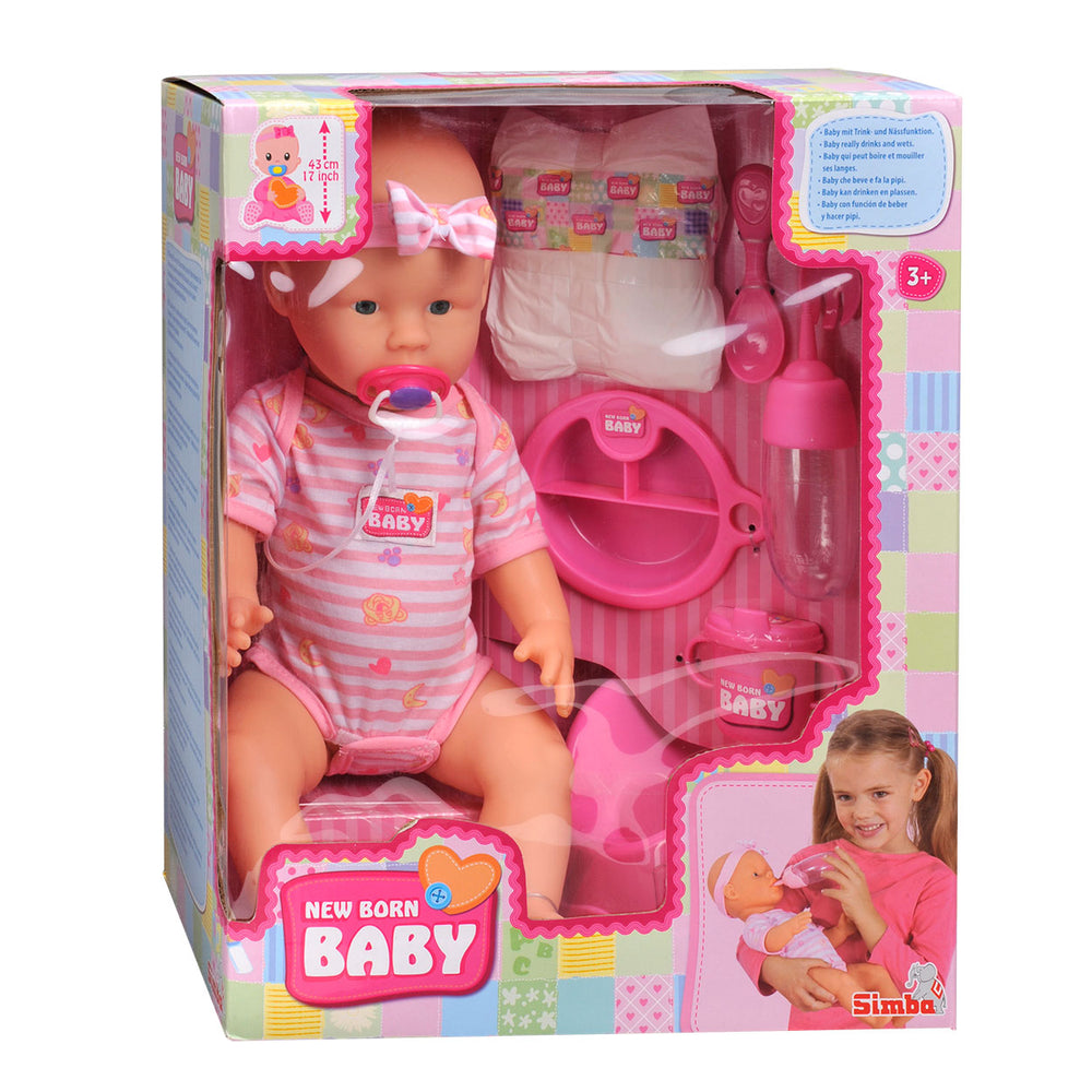 Pasgeboren baby drank- en plaspop, 8dlg.