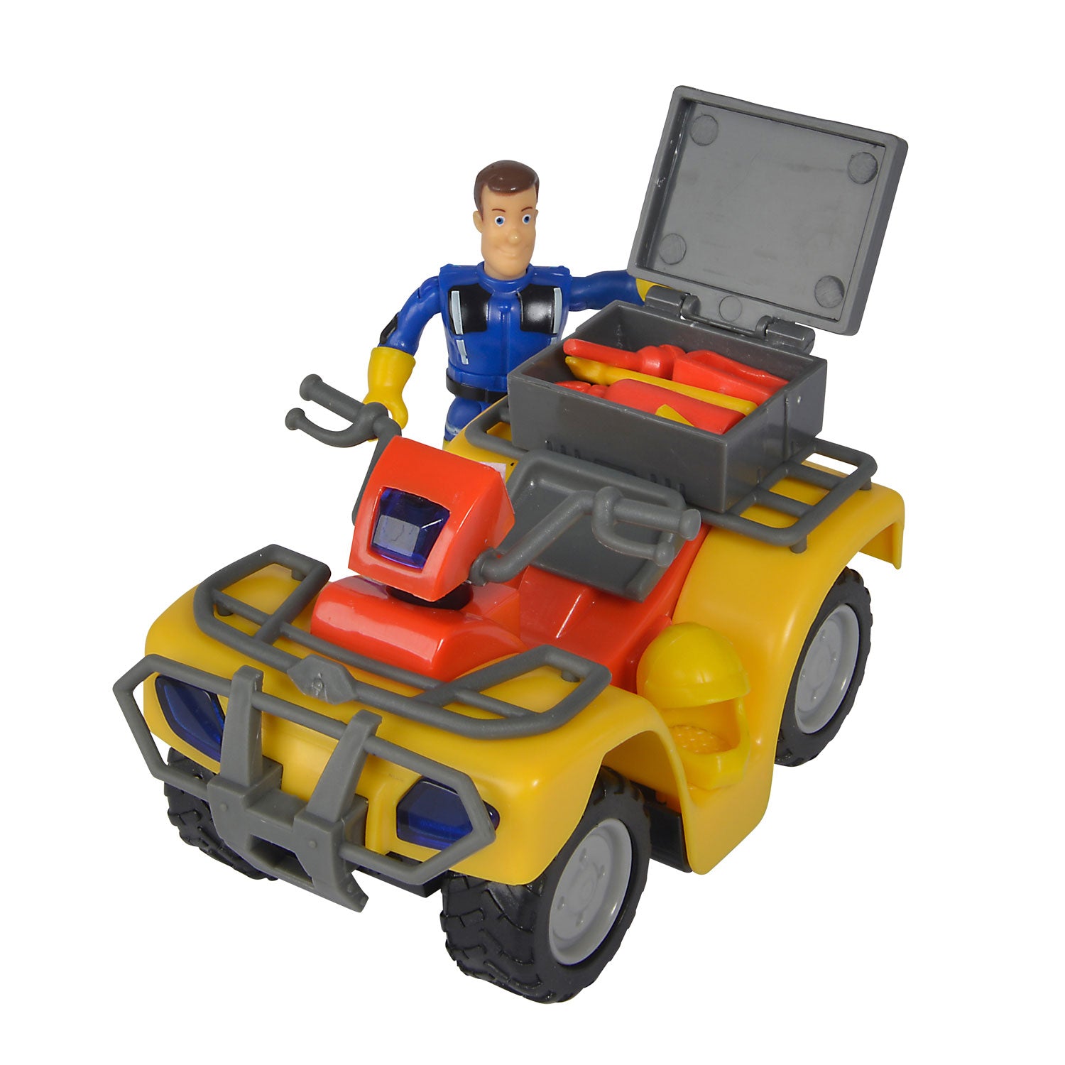 Simba brandweerman sam speelgoed quad met figuur - actievoertuig.