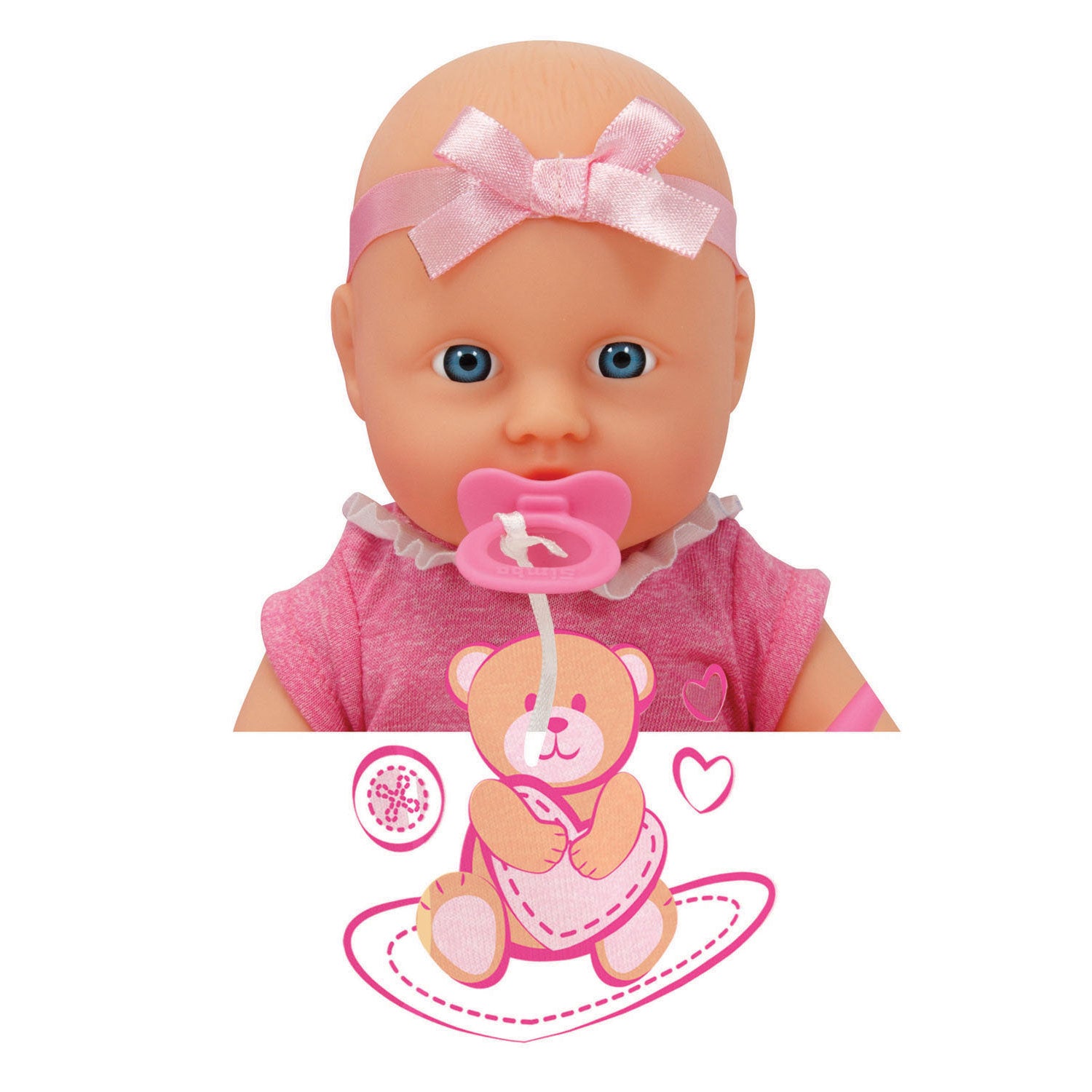 Simba - new born baby - cute doll - 30cm - drink en plasfunctie - babypop