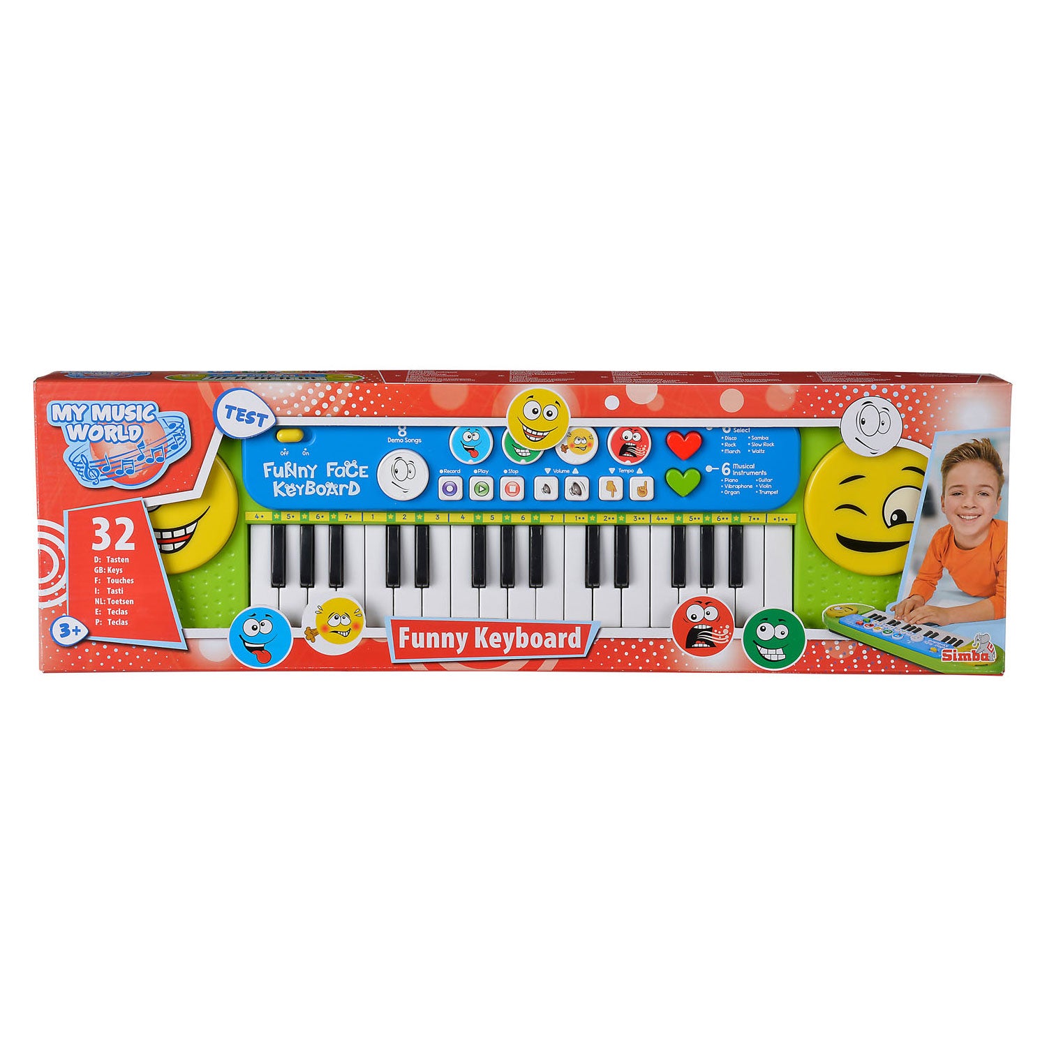 Mijn muziekwereld Smiley-toetsenbord