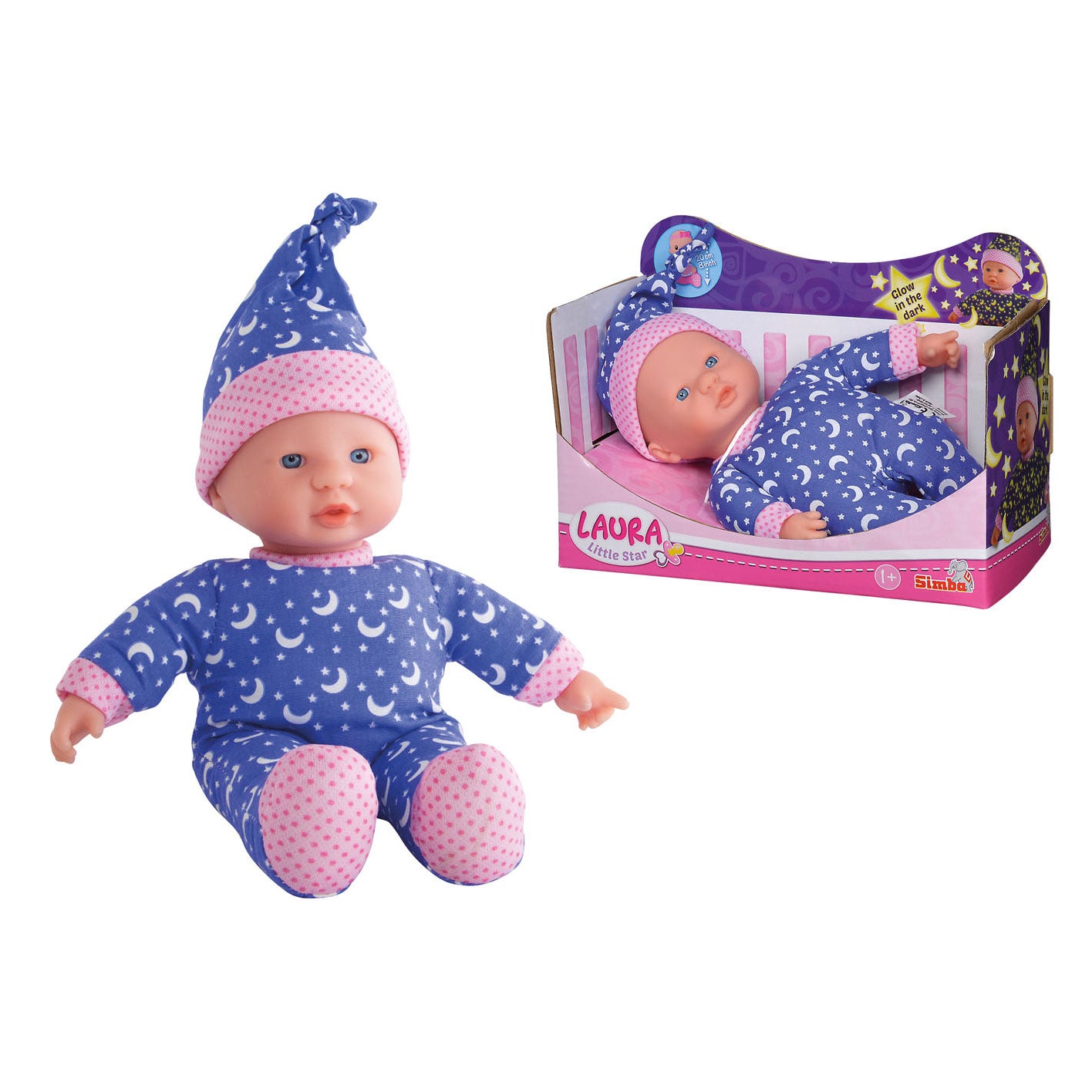 Simba Laura Little Star Babypop licht op in het donker