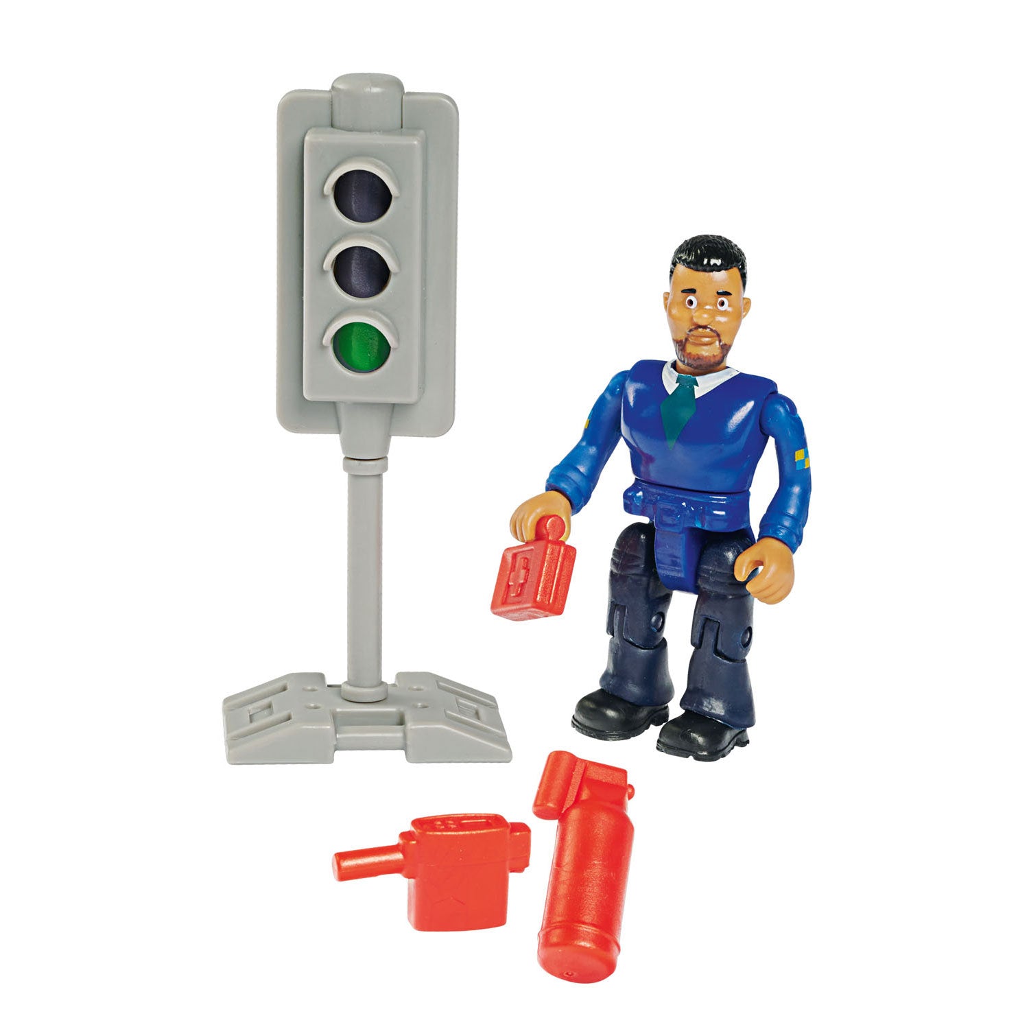 Simba brandweerman sam politie auto 4x4 met figuur