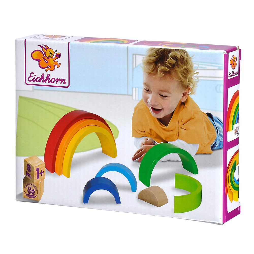 Eichhorn houten stapelregenboog, 8dlg.