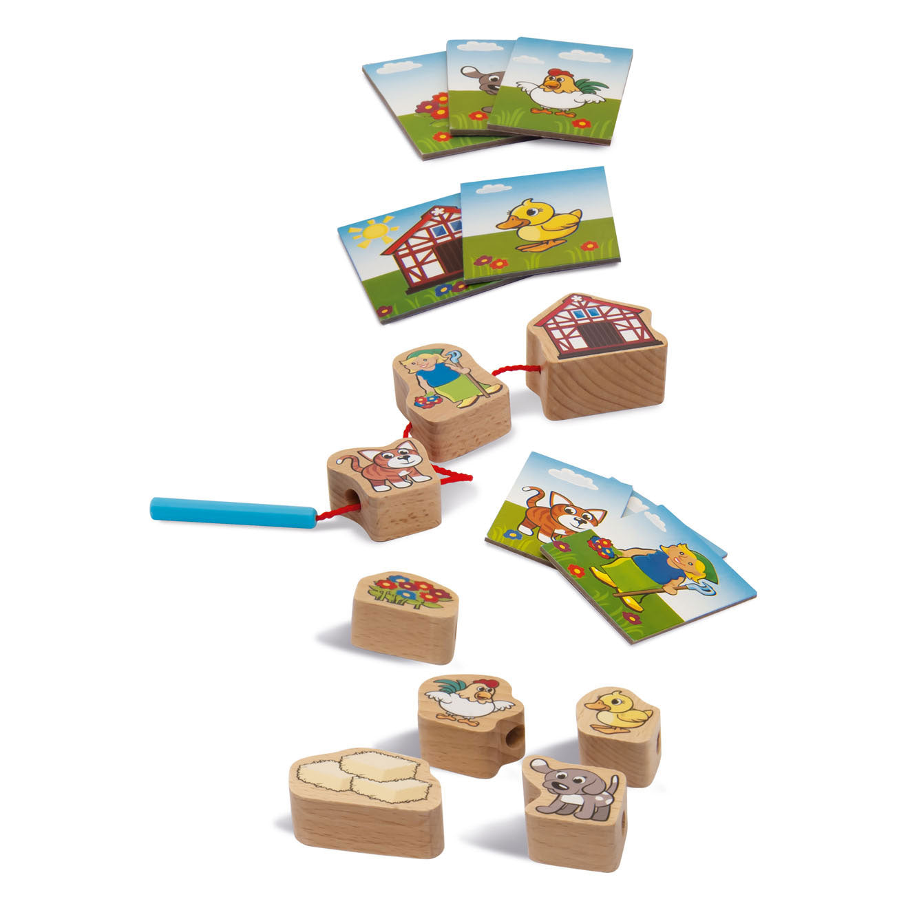 Janod houten rijgspel 13dlg.