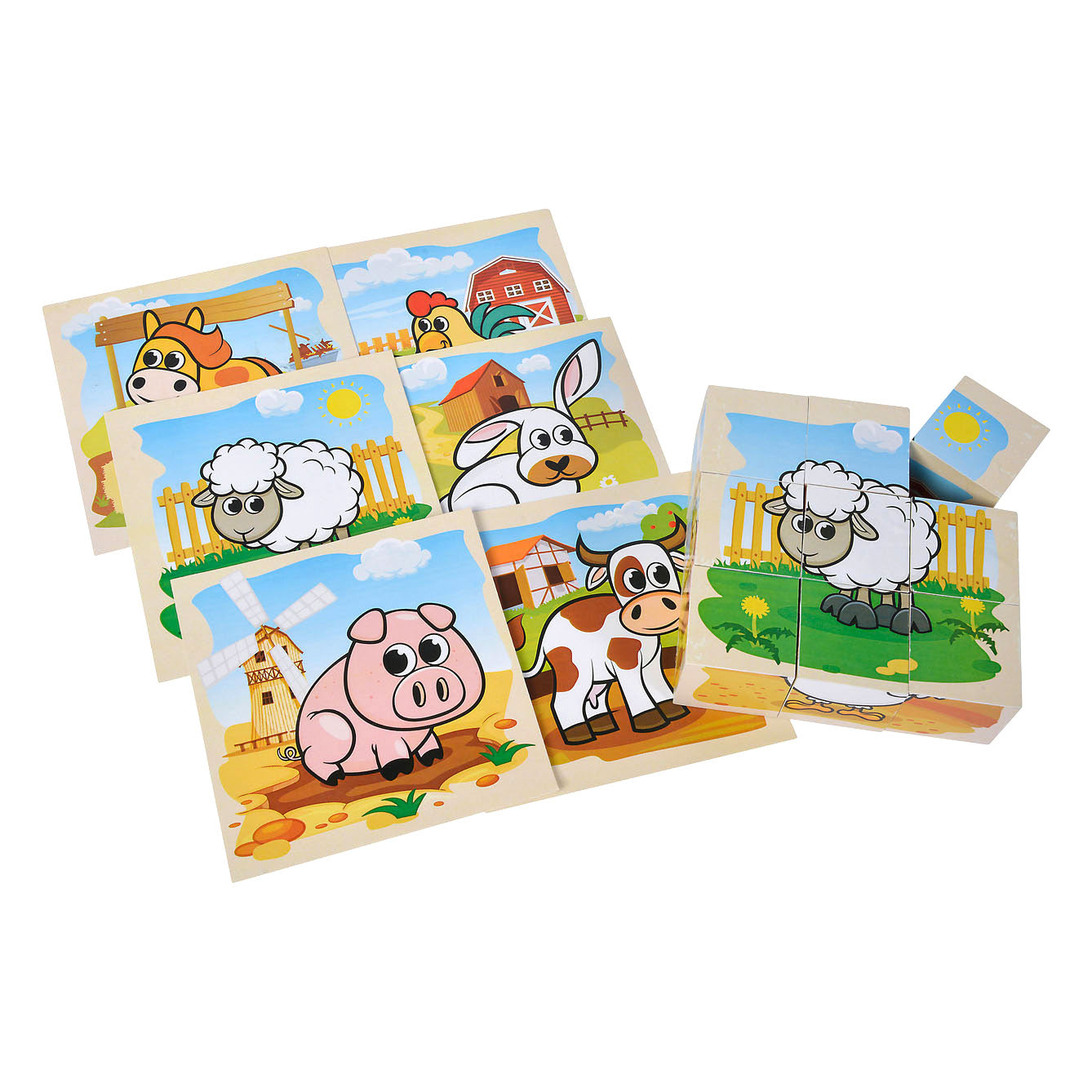 Eichhorn Houten Blokpuzzelboerderij