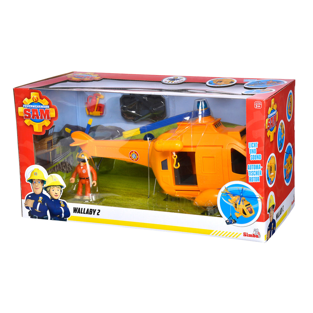 Simba brandweerman sam wallaby 2 helikopter mef figuur