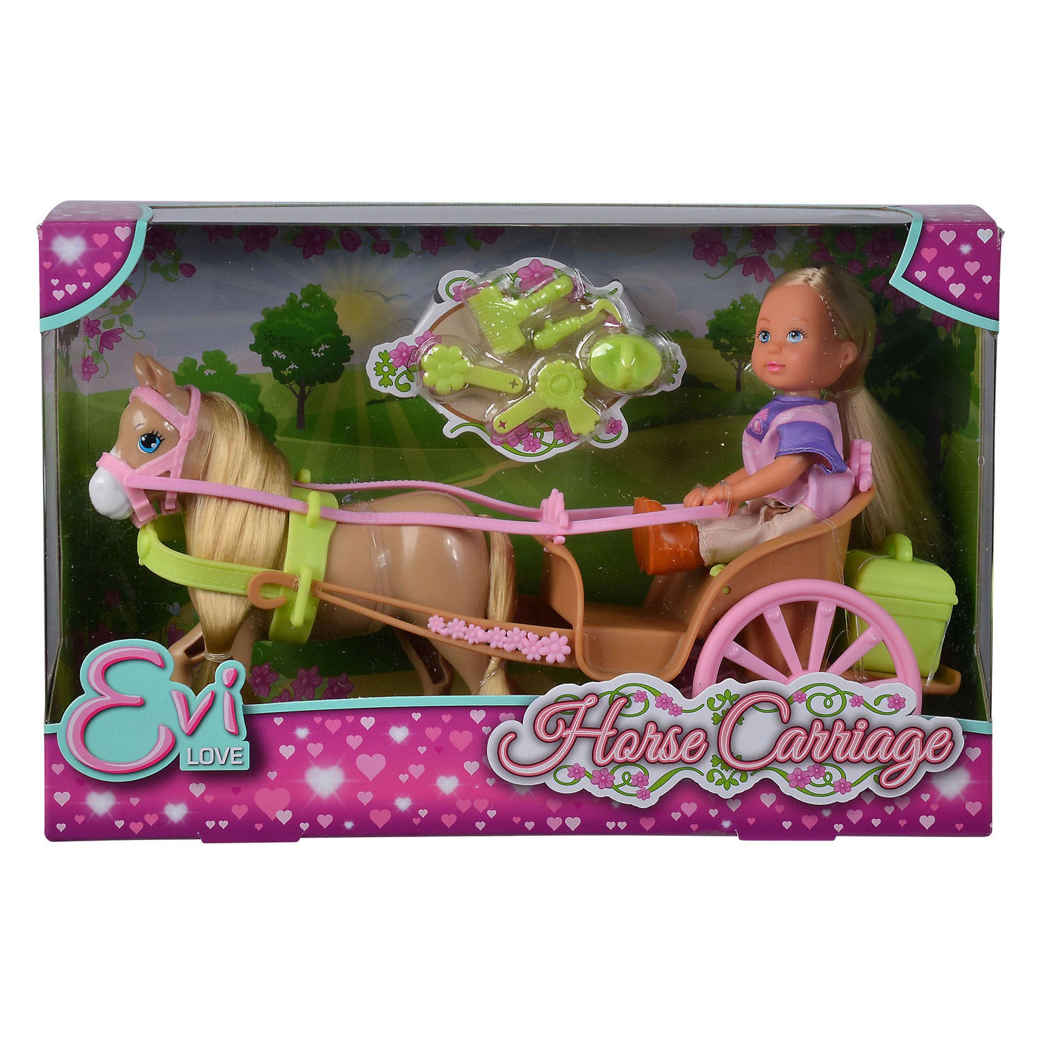 Evi love mini pop paard en wagen