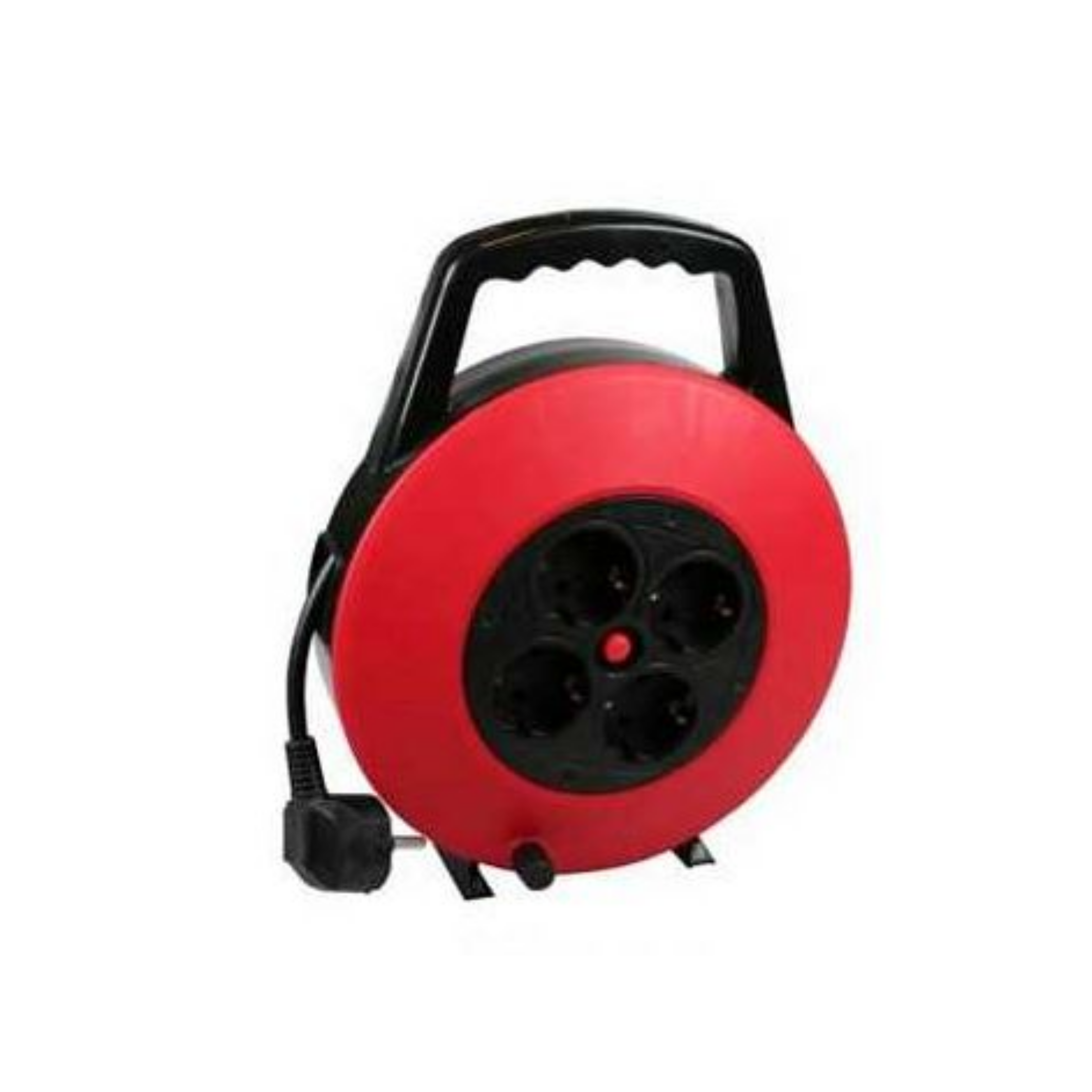 Kabelhaspel verlengsnoer 5m, met randaarde. 4 aansluitingen