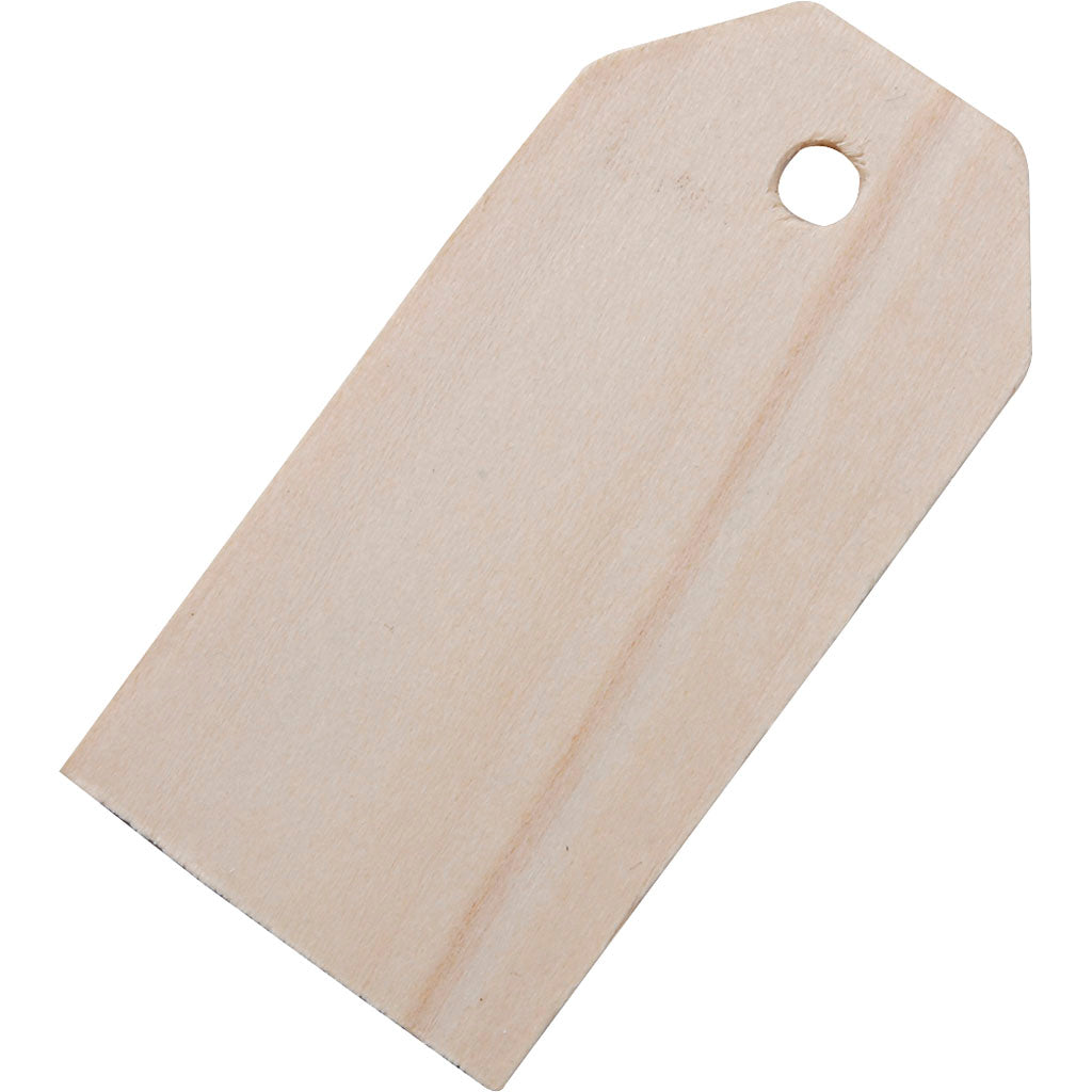 Houten Etiketten, 10st.