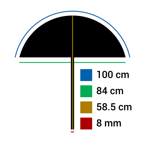 Linkstar Flash Umbrella PUR-84SB Silver Black 100 cm