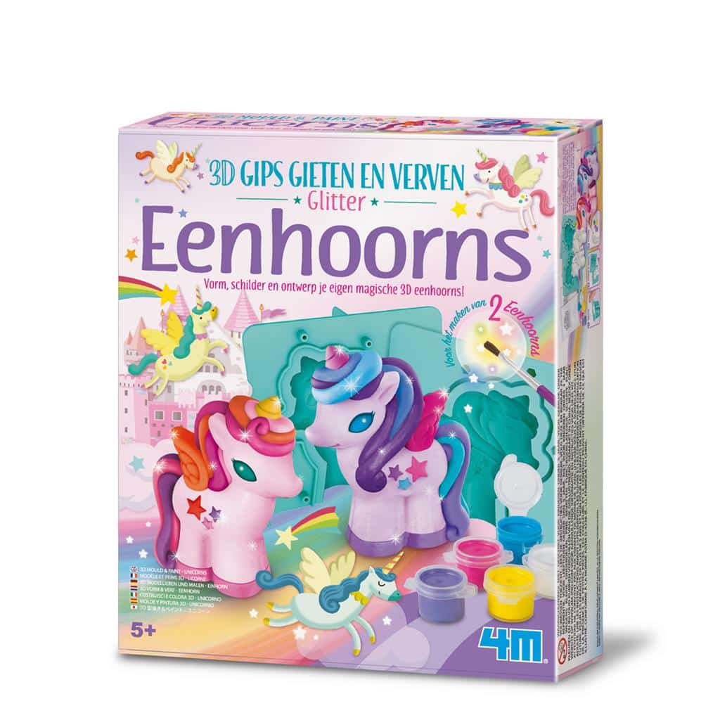 Dam 4m gieten en verven eenhoorn 3d