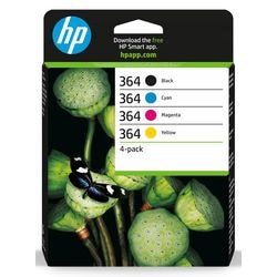 Inkt cartridge hp 364 zwart, cyaan, magenta, geel