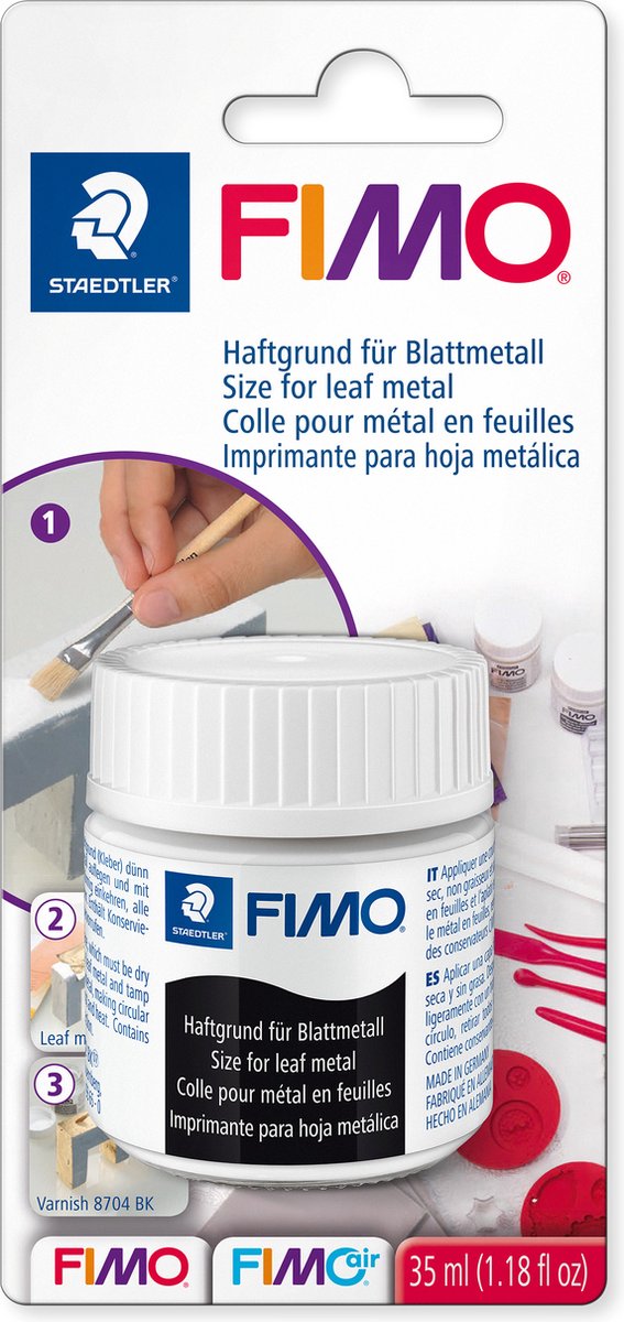 Fimo lijm voor bladmetaal.
