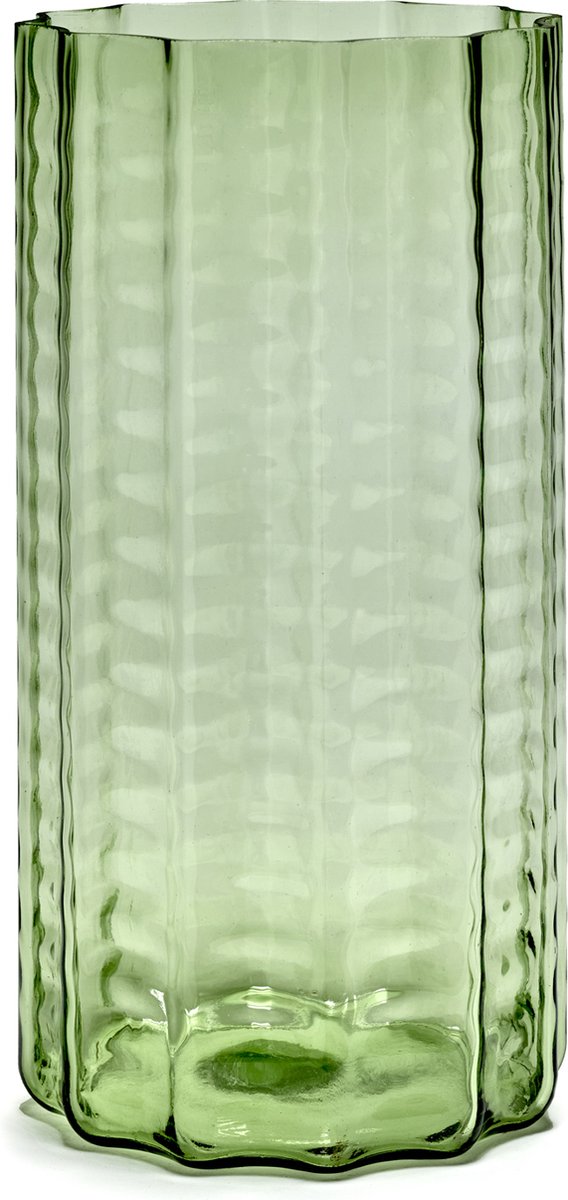 Serax - ruben deriemaeker waves - vaas - transparant groen - 18 ø - h 35cm - 2,88kg