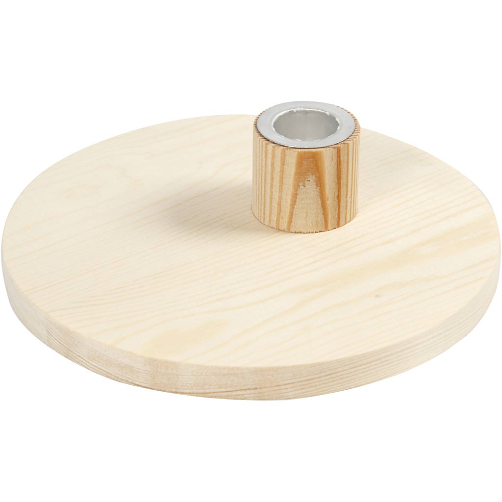 Creatief bedrijf houten kandelaar