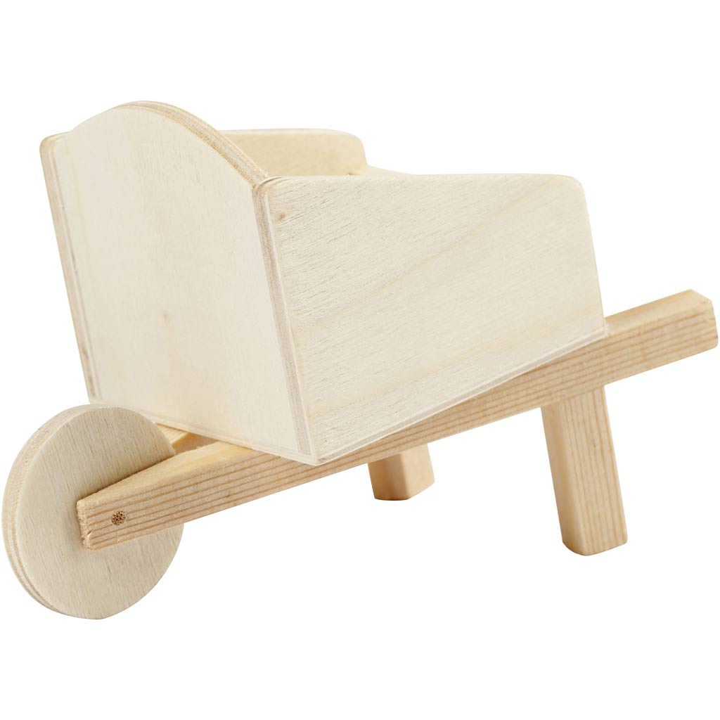 Creatief bedrijf houten mini kruiwagen
