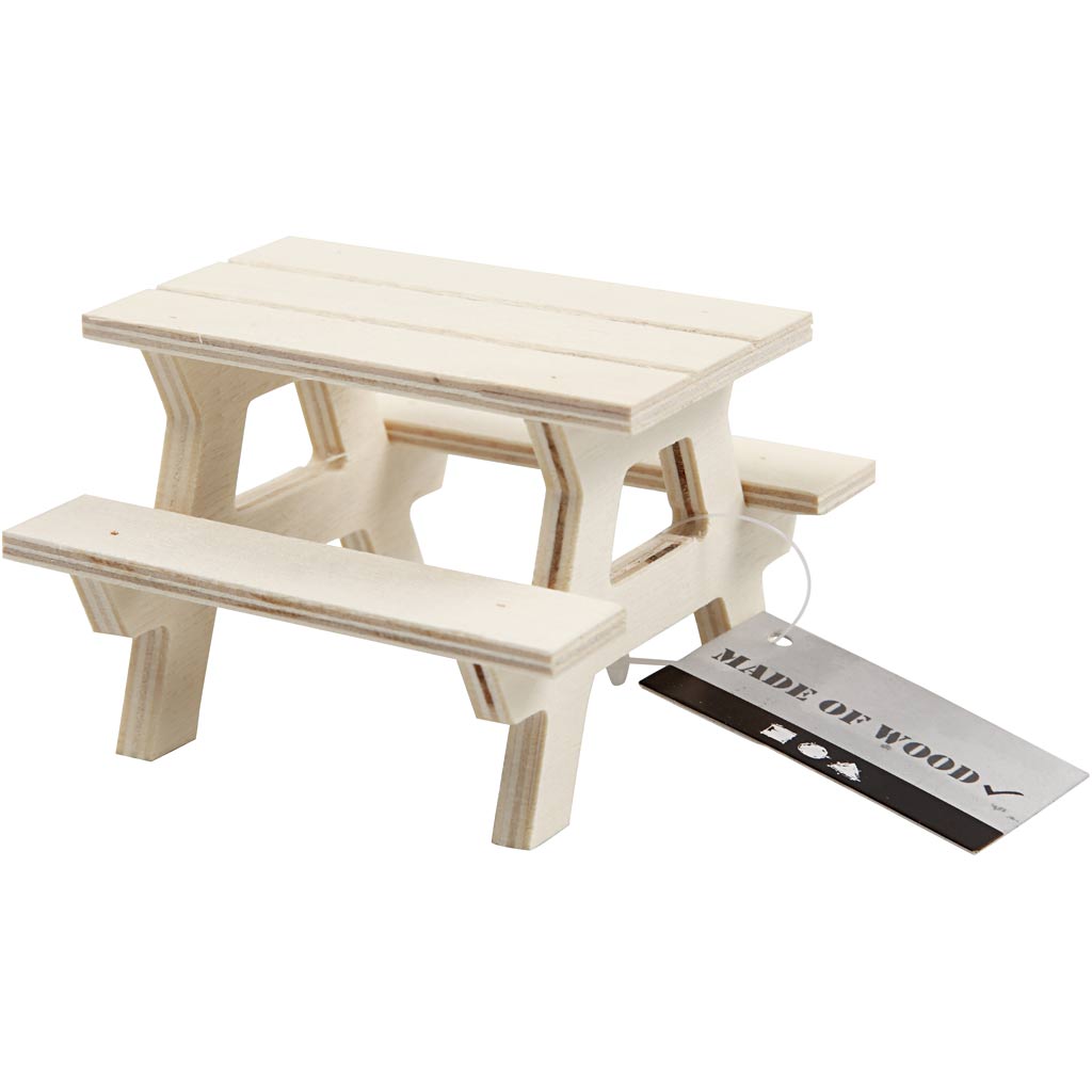 Creatief bedrijf houten mini picknicktafel
