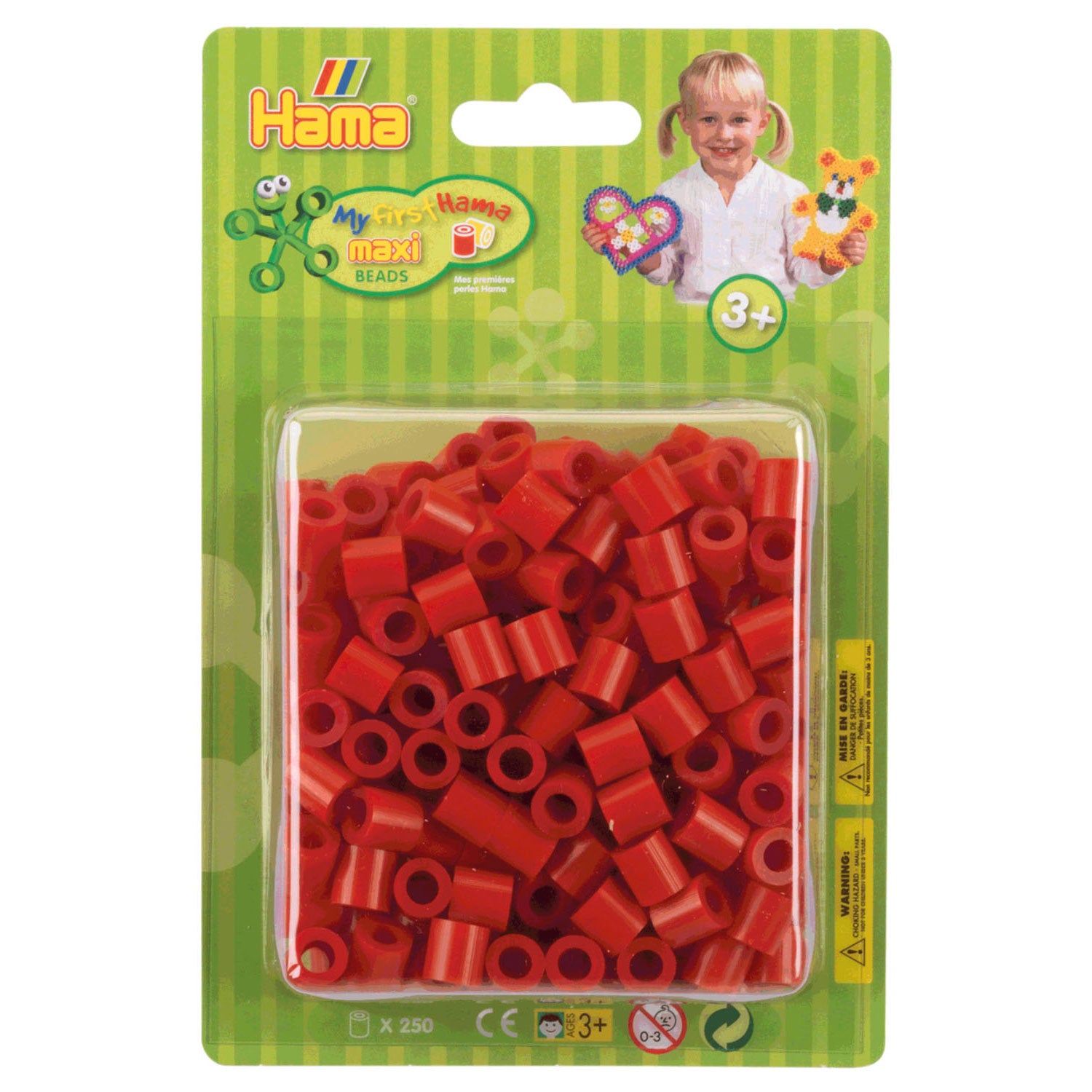 Hama maxi strijkkralen rood, 250st.