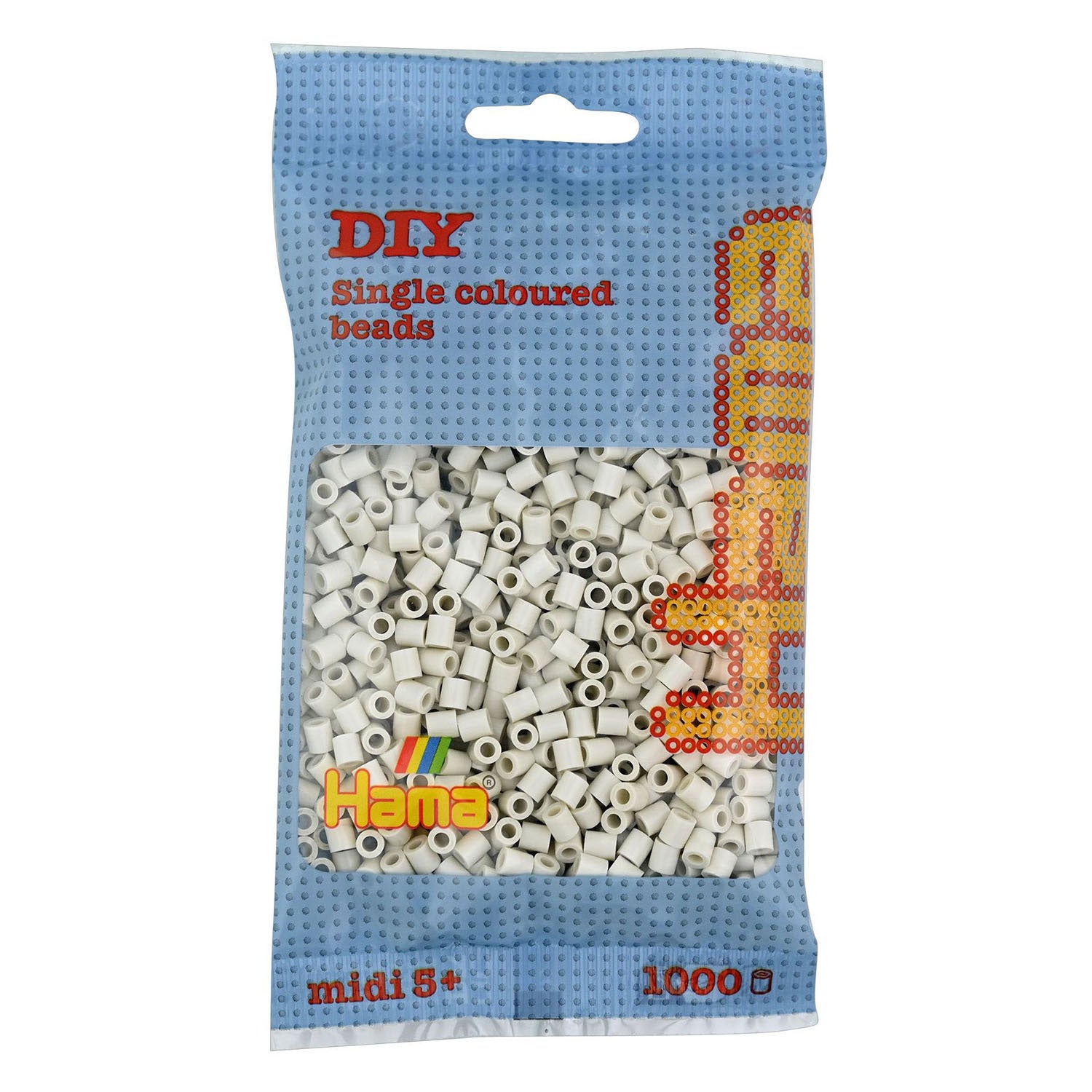 Hama strijkkralen - troebel wit (77), 1000st.