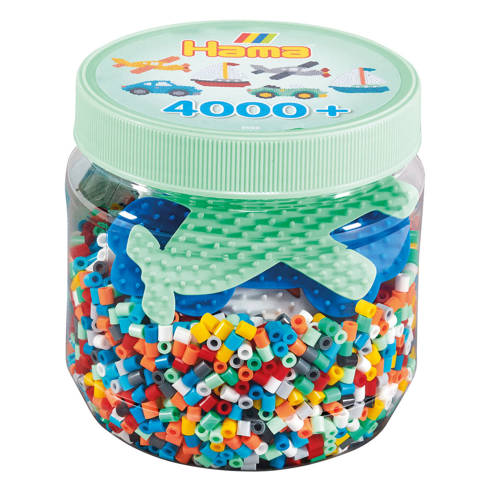 Hama midi strijkkralenset in pot, 4000st.