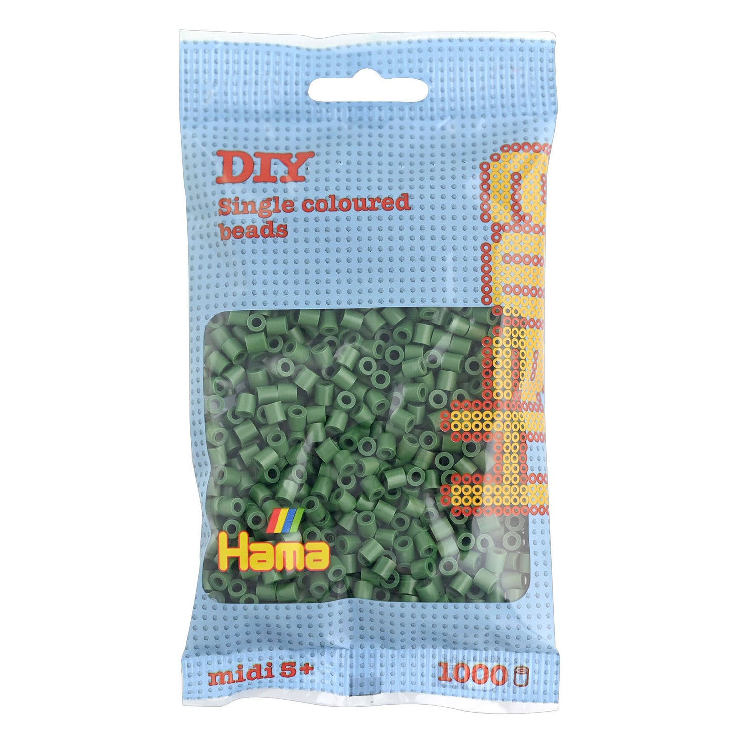Hama midi strijkkralen - bos groen, 1000st.