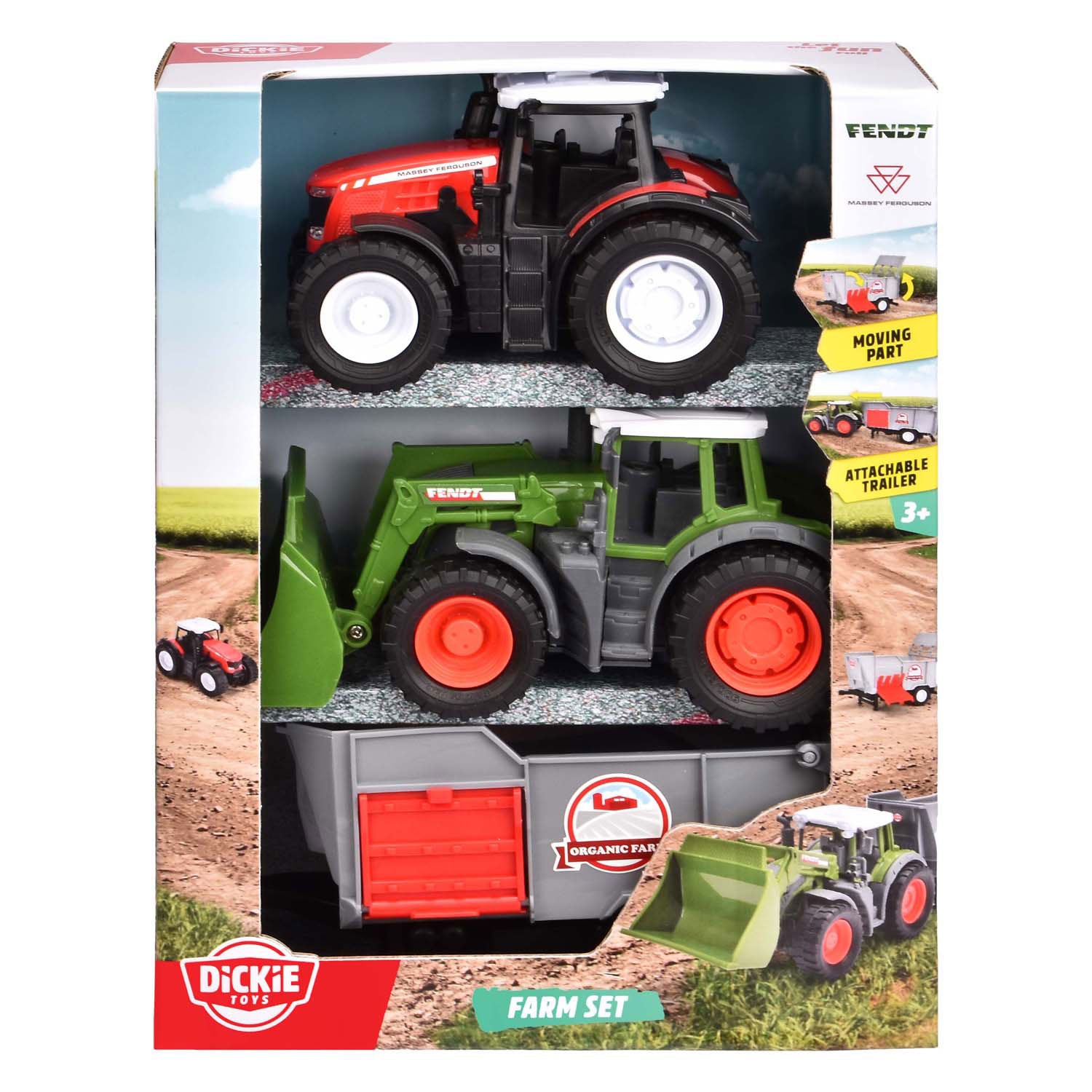 Dickie boerderijset tractoren, 2dlg.
