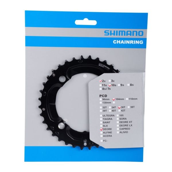 Shimano kettingblad Deore 10V 36T Y1RP98070 M617 zwart