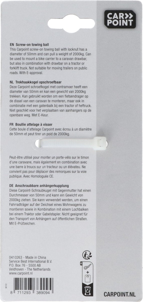 Carpoint schroefkogel ø50mm met e-keur